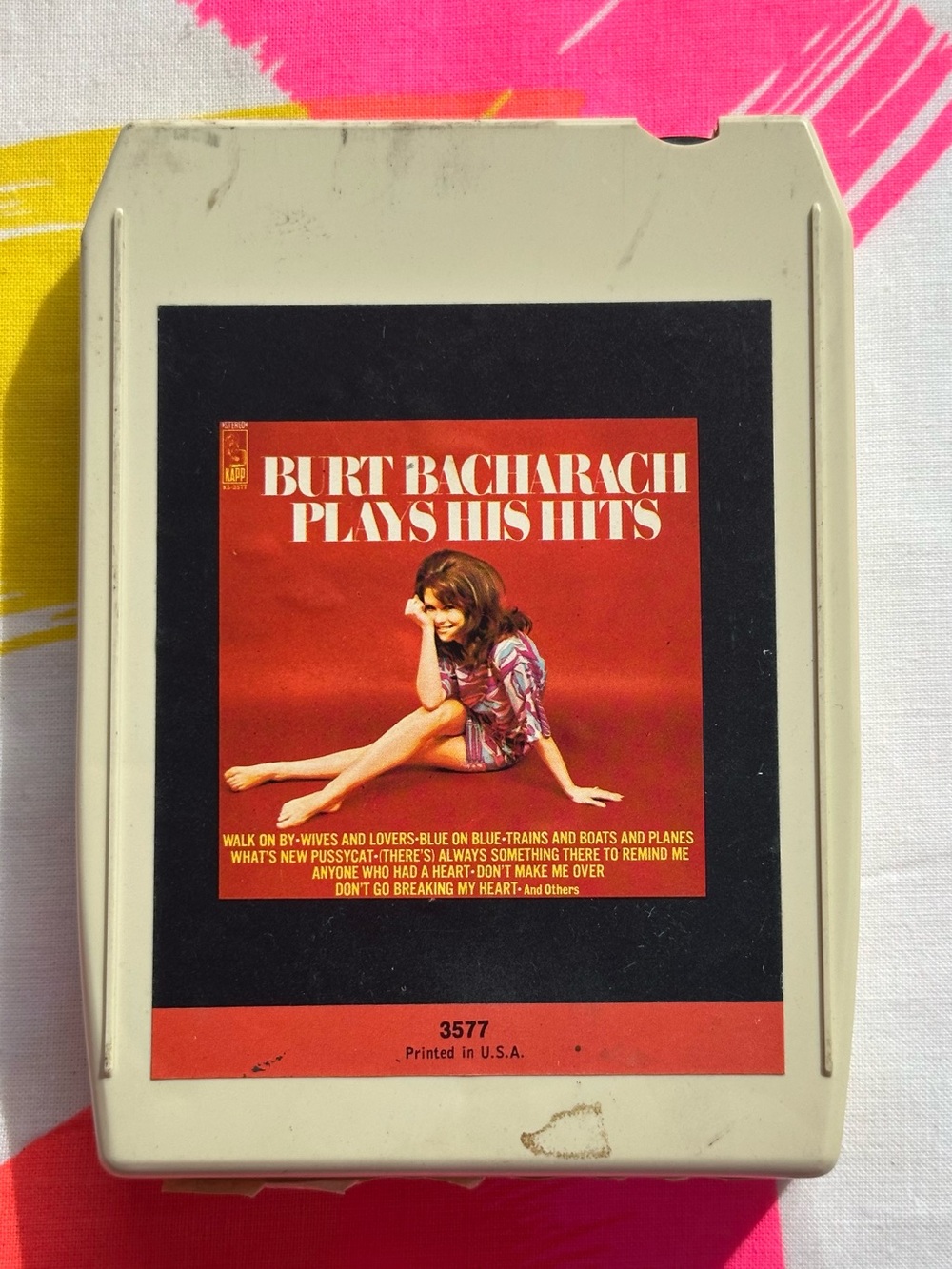 Vintage Burt Bacharach Plays His Hits 8-Track Tape